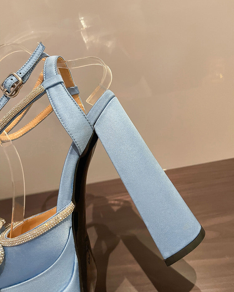 YrotiQ Diamond Darling Platform Heels