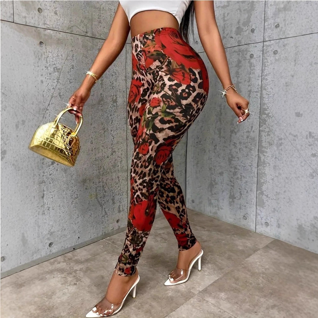 YQ Wild Rose High-Waist Leggings