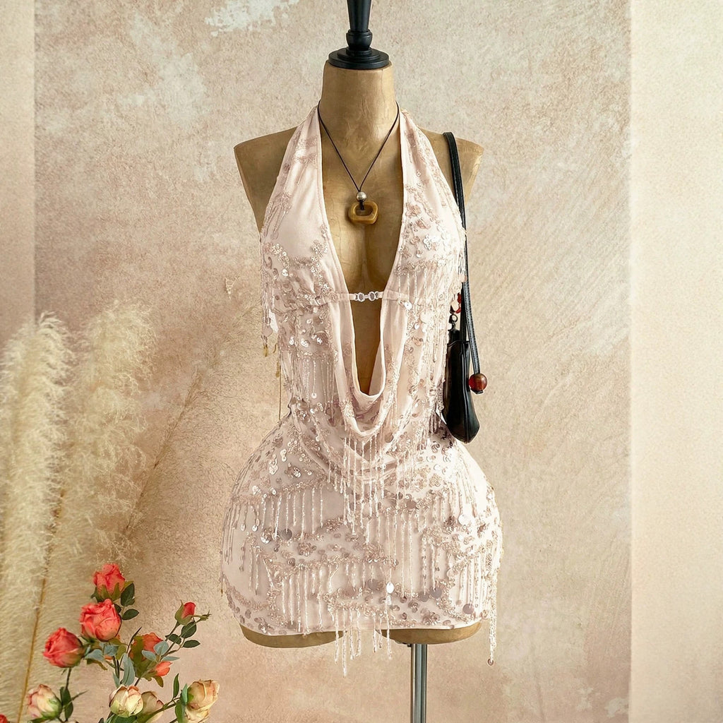 Showstopper Sequin Fringe Two-Piece Set