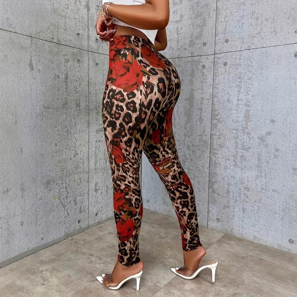 YQ Wild Rose High-Waist Leggings