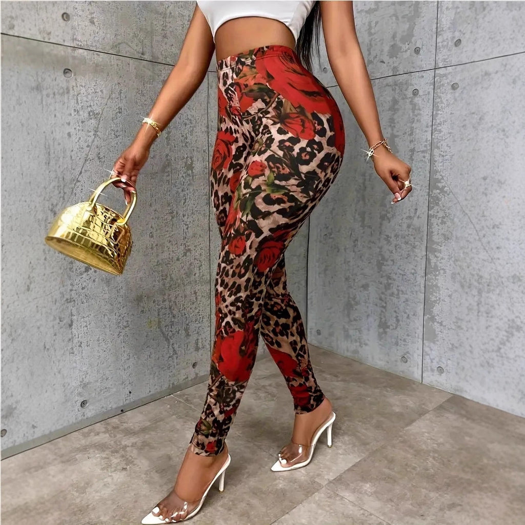 YQ Wild Rose High-Waist Leggings