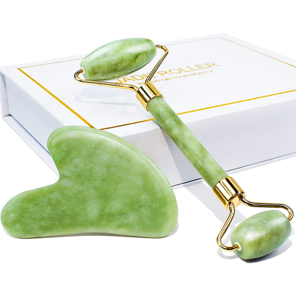 YQ Glow Ritual Facial Roller & Gua Sha Set
