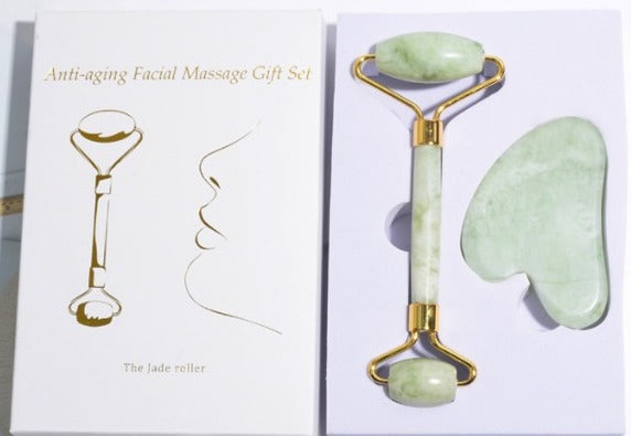 YQ Glow Ritual Facial Roller & Gua Sha Set